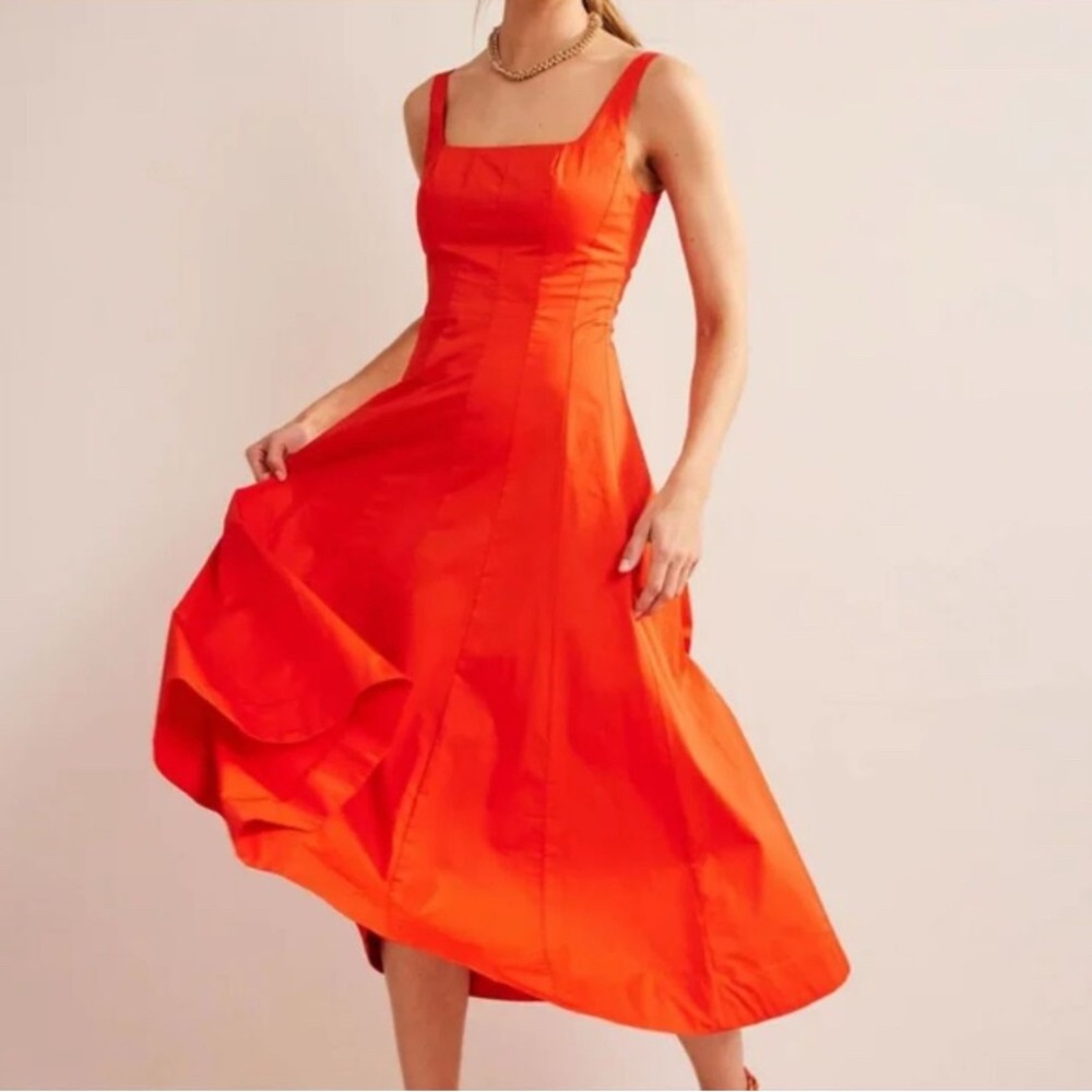NWT Boden Orange Midi Dress